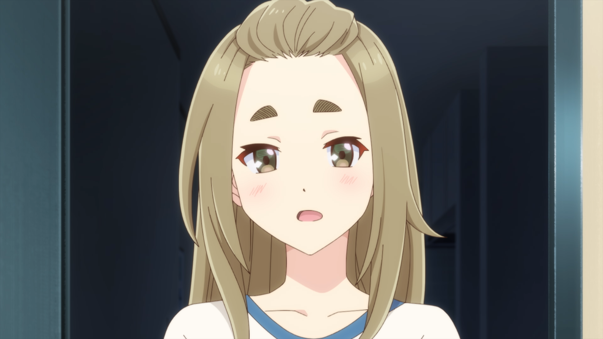 驚きを見せる少女キャラクター