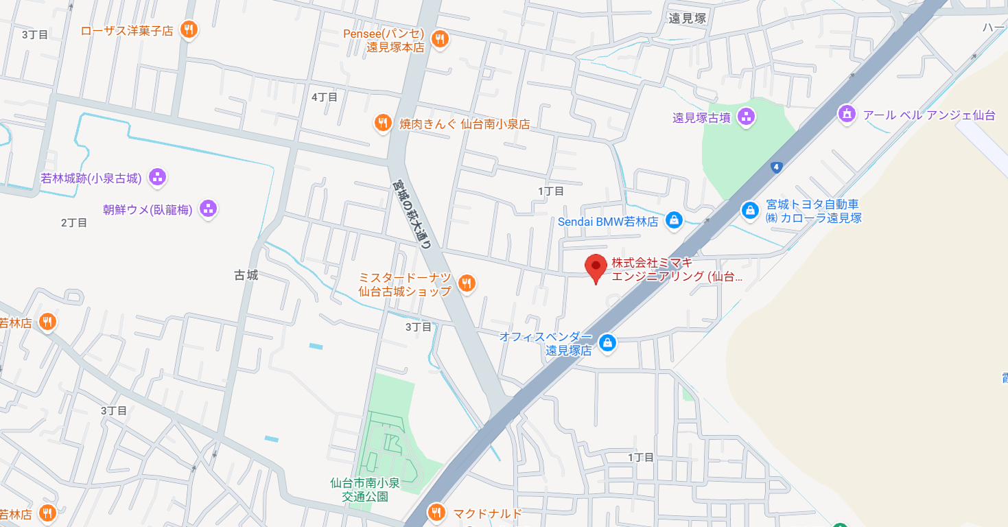 ミマキエンジニアリング仙台の地図
