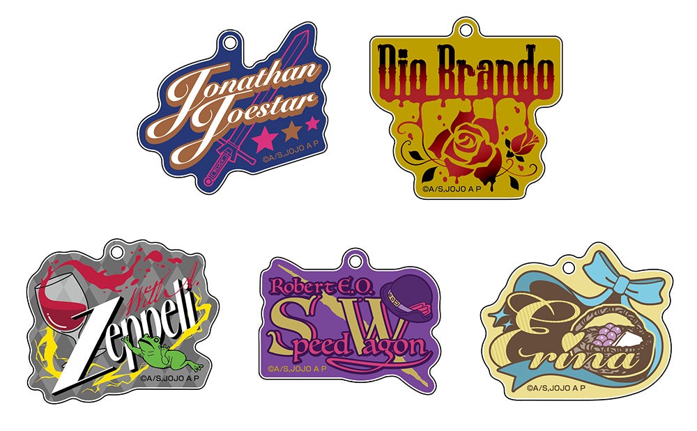 ジョジョキャラクターのチャームデザイン