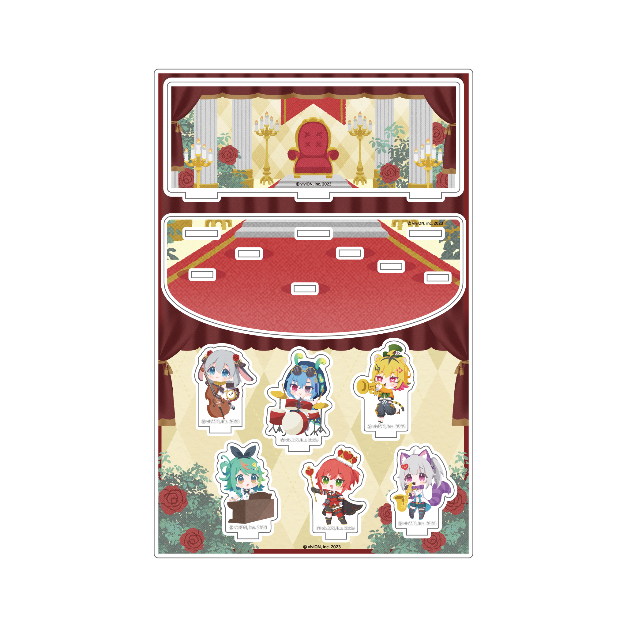 キャラクターのスタンド付き台紙