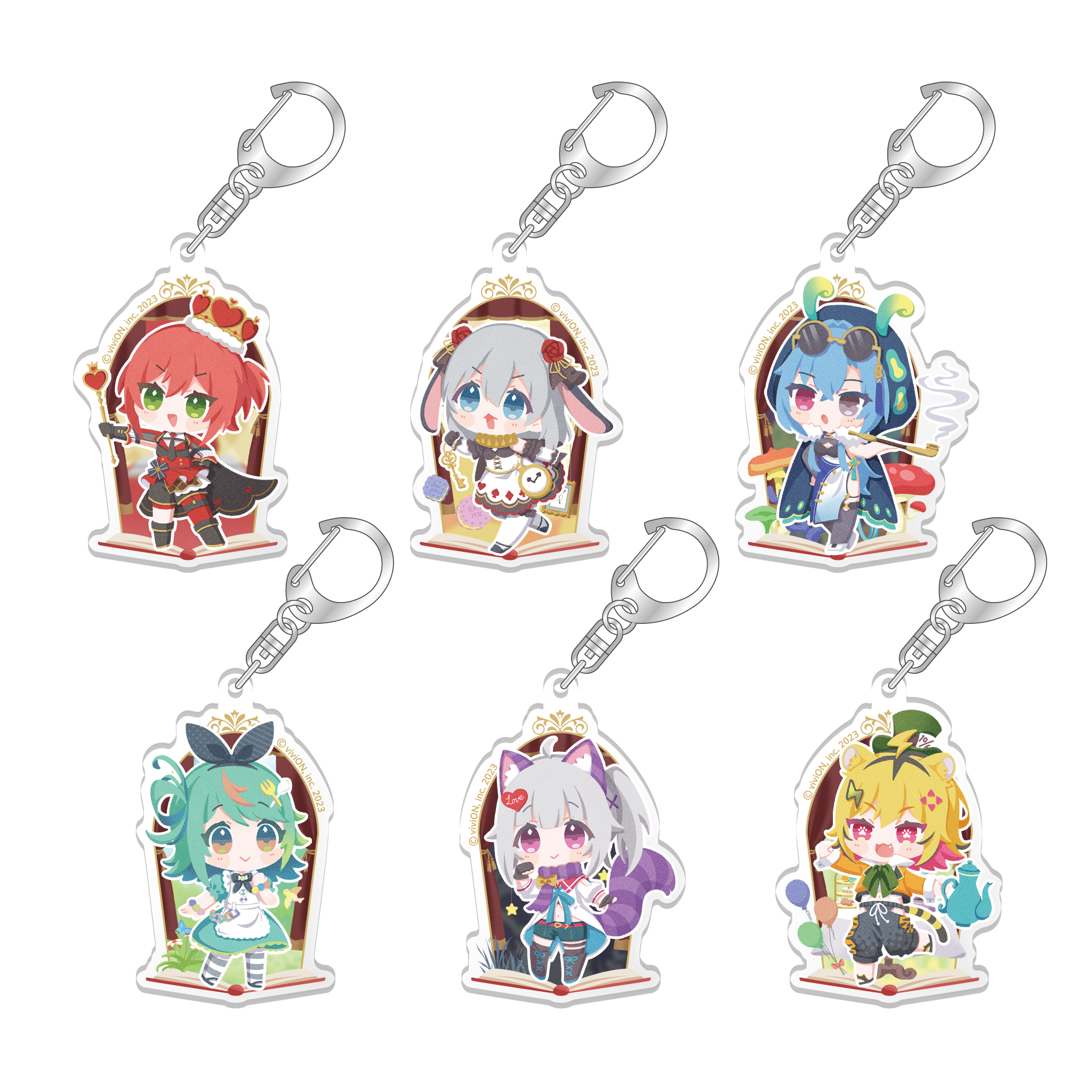 キャラクターのアクリルキーホルダー