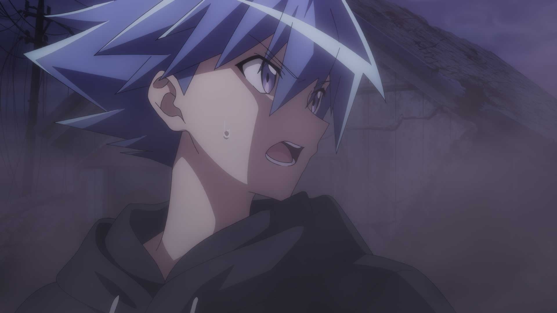 驚く表情の少年キャラクター