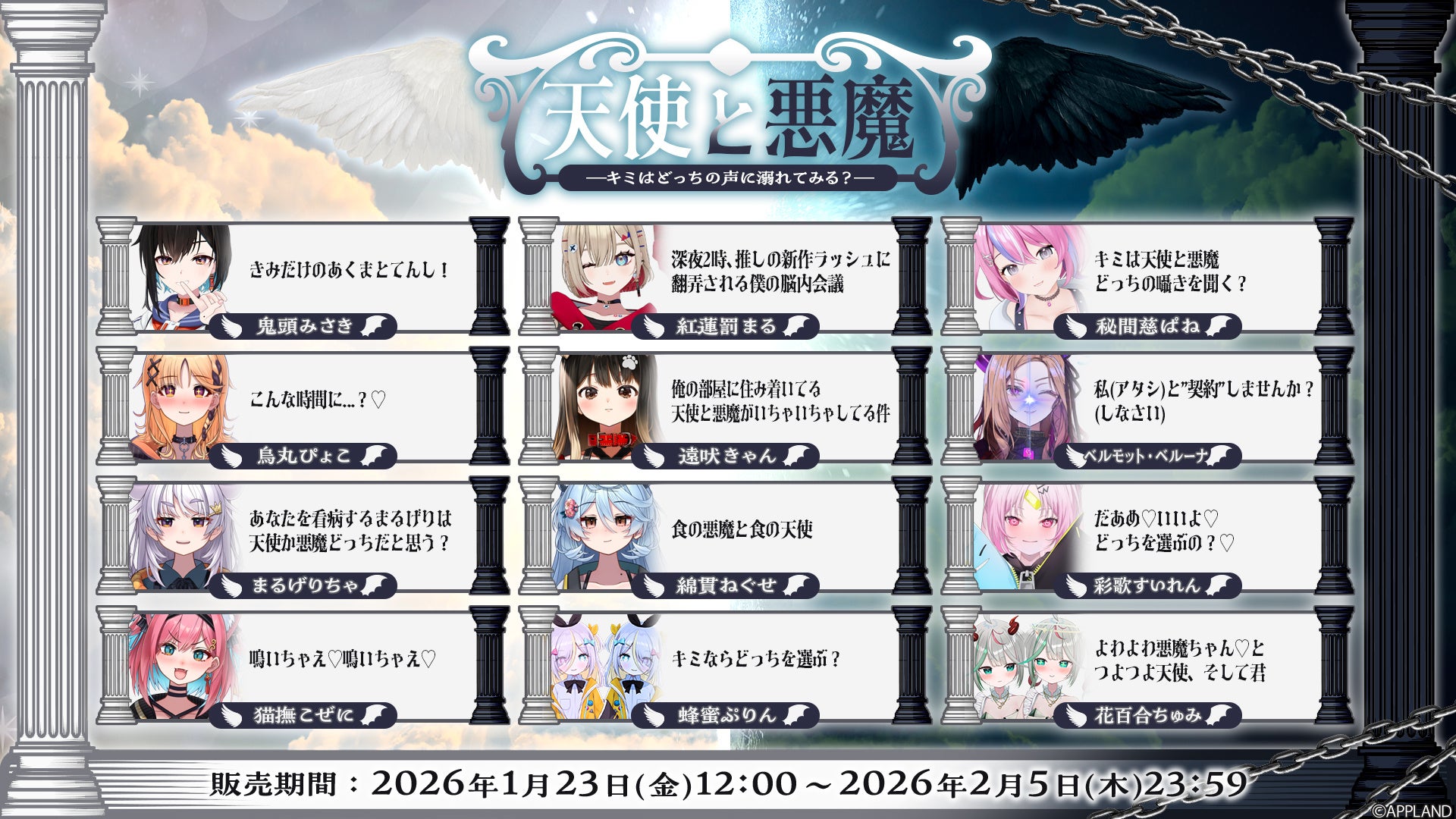 参加キャラクターの多彩な表情と情報