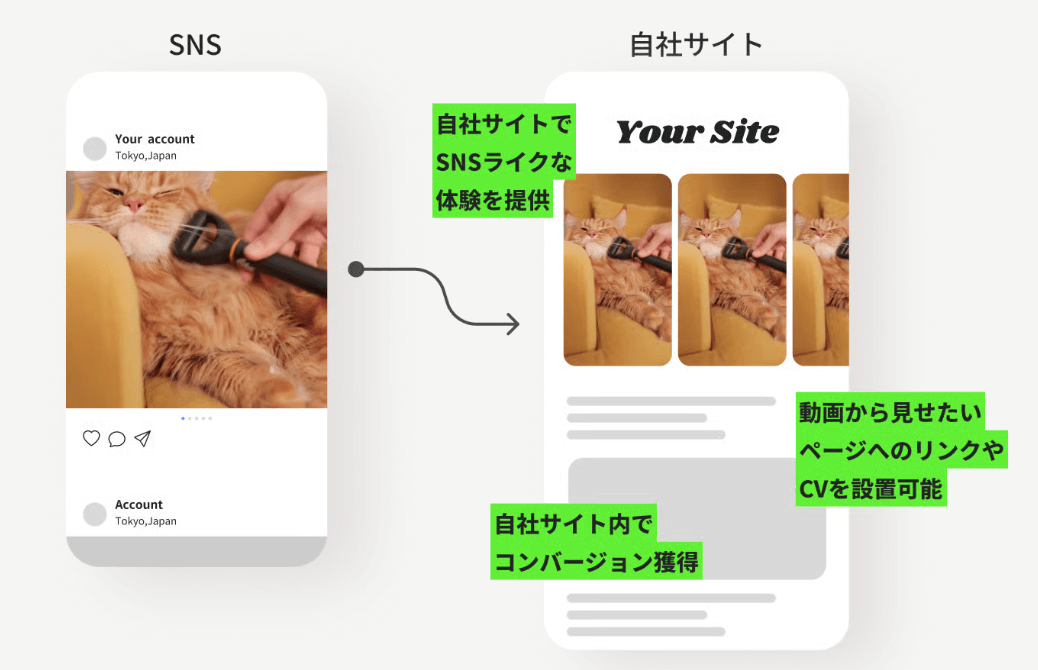 SNSと自社サイトの連携でEC体験強化