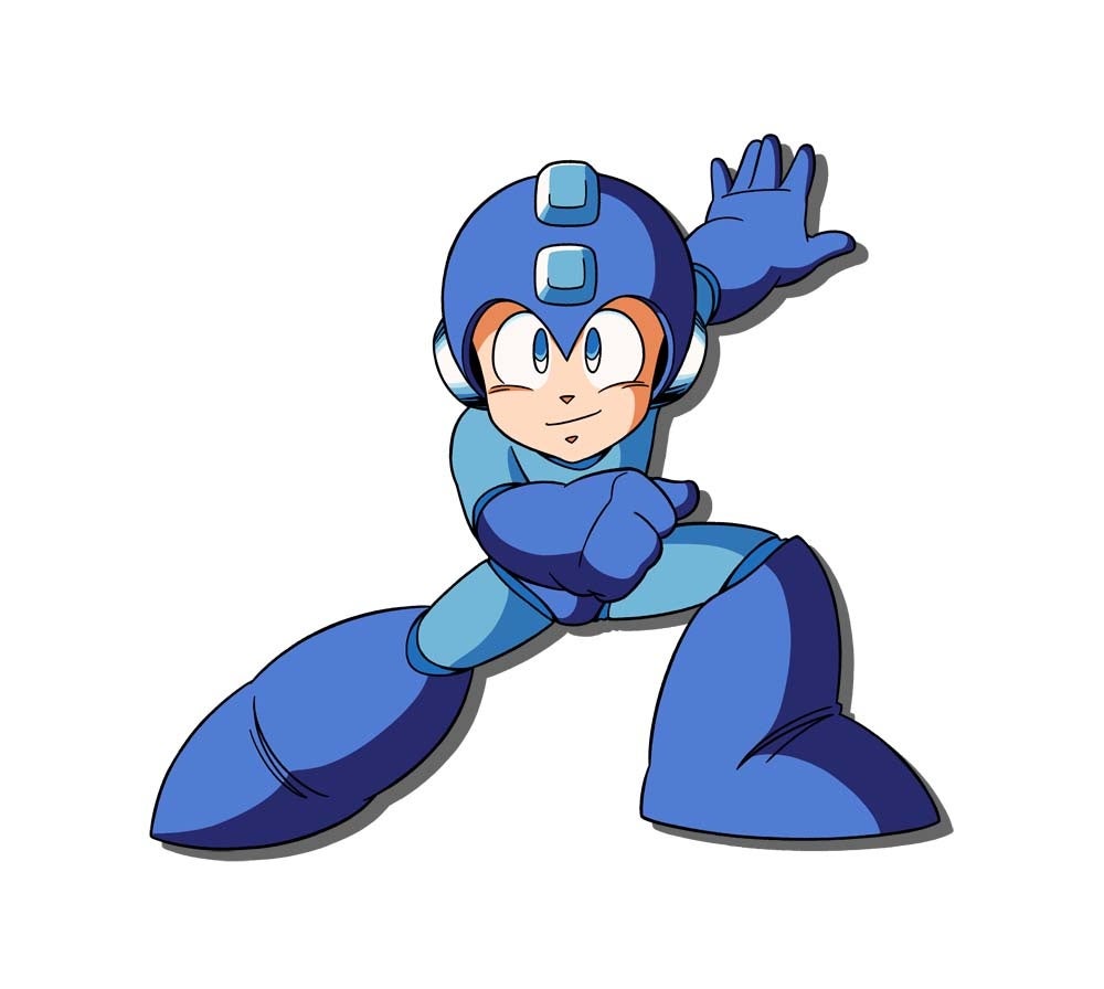 元気なポーズをとるロックマン