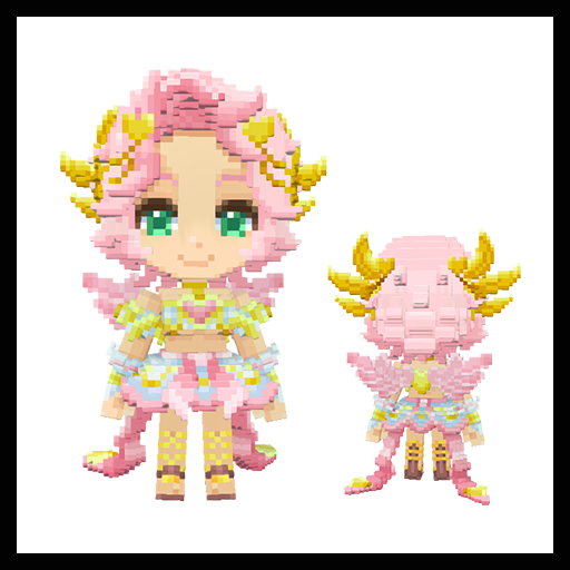 新スキンピンクキューピッド正面と背面