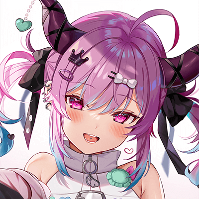 紫髪キャラクターのポートレート