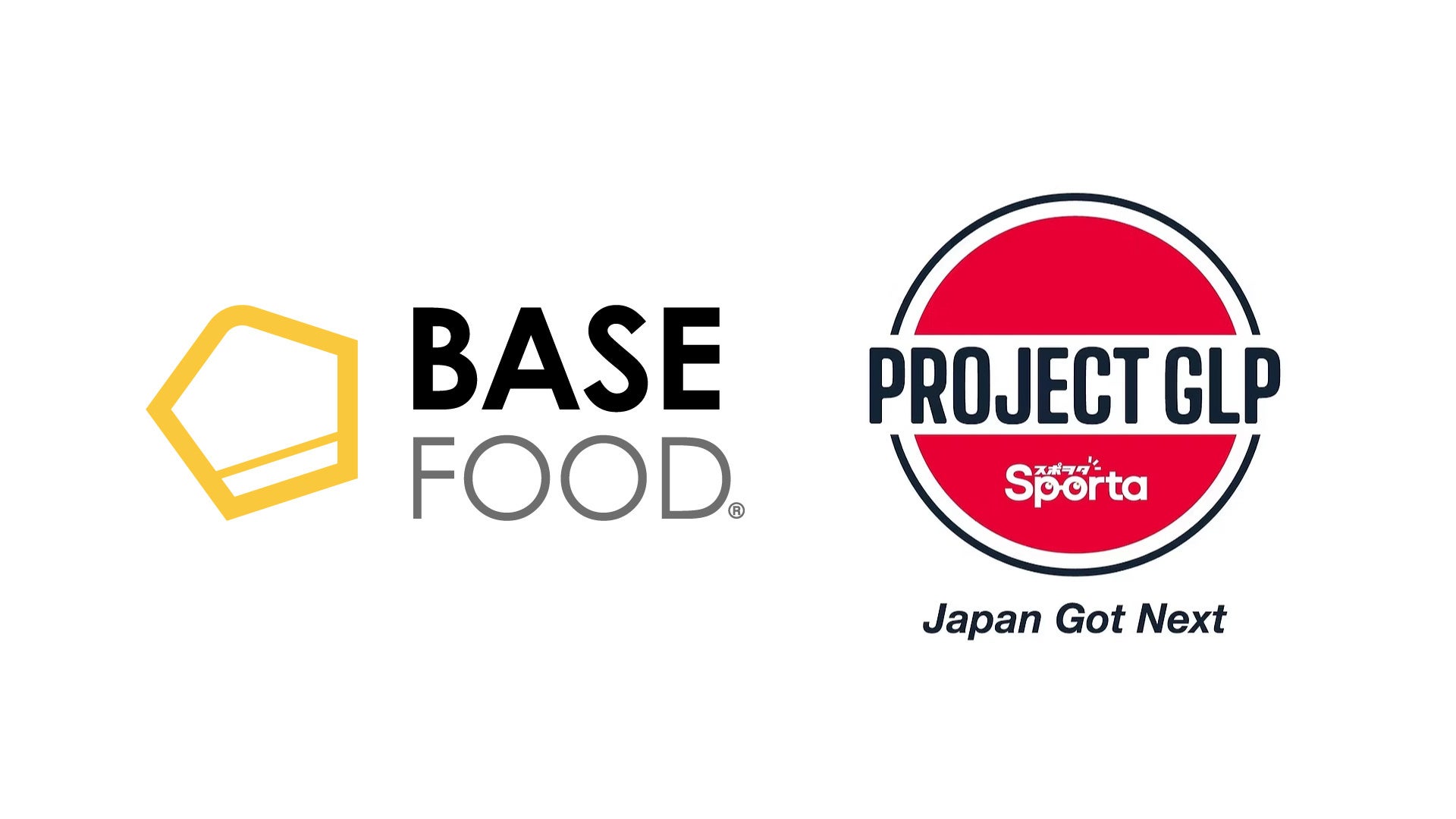 BASE FOODとPROJECT GLPのロゴの組み合わせ
