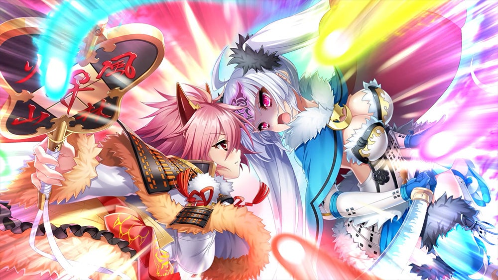 戦うキャラクターたちの激しい対決