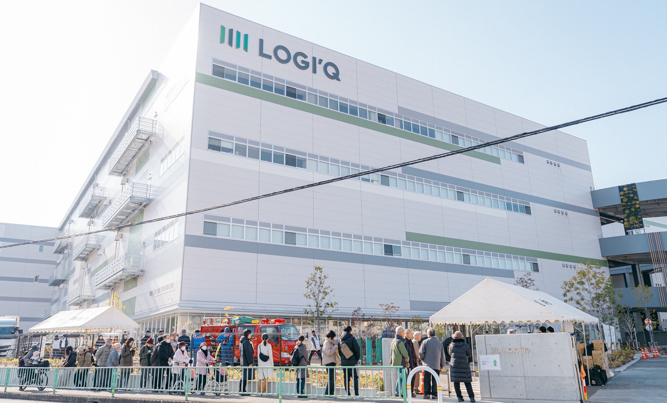 南茨木の防災イベント参加者の行列