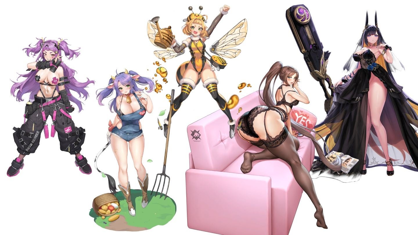 多様なキャラの集合アートワーク