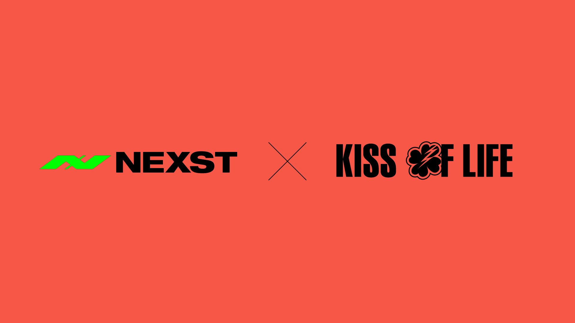 NEXSTとKISS OF LIFEのコラボロゴ